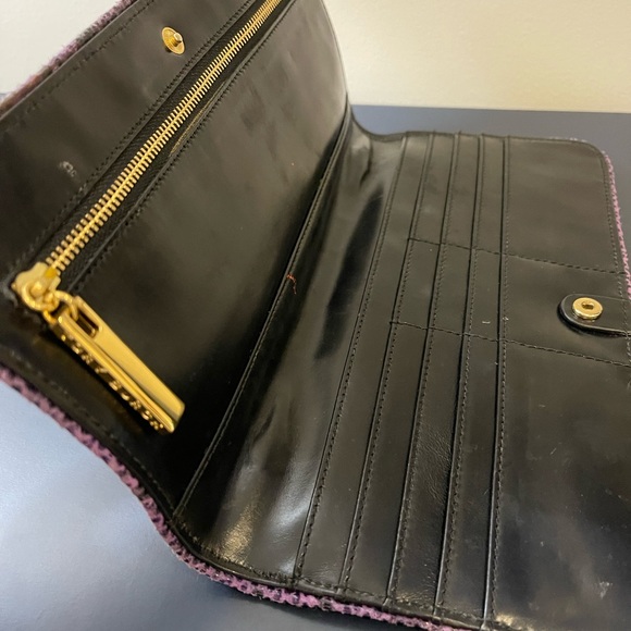 💯Authentic Tory Burch Long card wallet with chain *Purple💜 - Picture 13 of 16